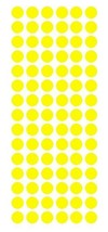 1/2&quot; Light Yellow Round Vinyl Color Coded Inventory Label Dots Stickers Usa Made - £1.58 GBP+