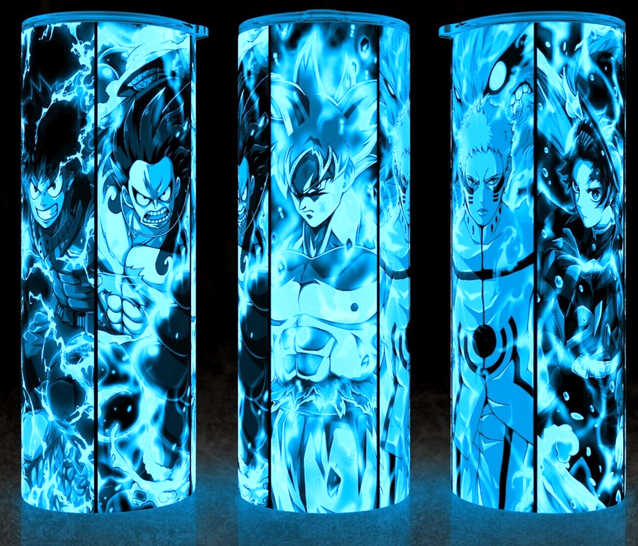 Primary image for Glow in the Dark Dragon ball, One Piece,  Demon Slayer Cup Mug Tumbler Cup 20oz