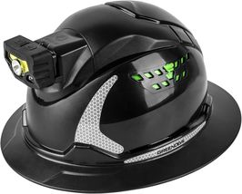 Matrix Full Brim Hard Hat with Integrated Headlight - OSHA Approved Safe... - $108.85