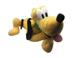 Disney Collection Pluto Stuffed Plush Dog Animal Large 14&quot; Laying Paws Crossed - £14.78 GBP
