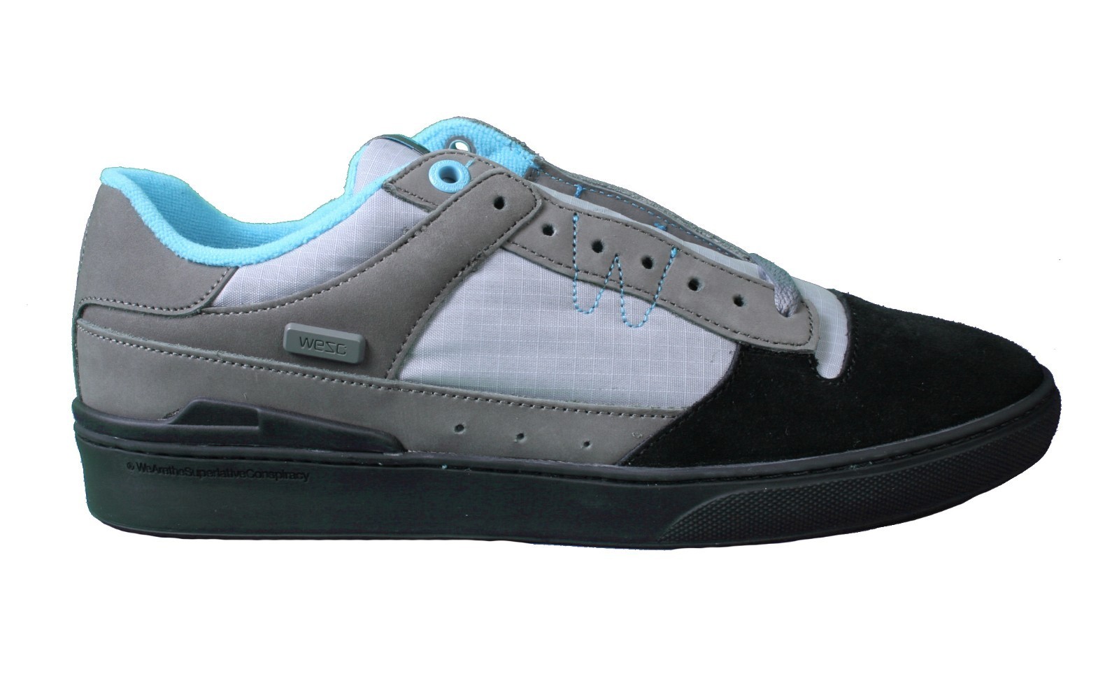 WeSC Mens Black Dark Shadow Gray Turquoise Emerson Stash Graffiti NY Shoes Item image 2
