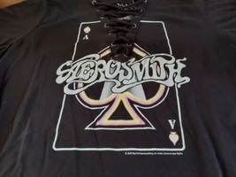 Torrid Vinyl Icons Aerosmith Card T Shirt with Lace V Neck Size 2XL Plus - $32.53