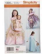 SIMPLICITY US1305A Child&#39;s and Doll&#39;s Costumes Sewing Template - $21.45 CAD