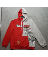 Tom &amp; Jerry Hoodie Youth Large Multi Graphic Print Fleece Lined Ribbed C... - $24.36