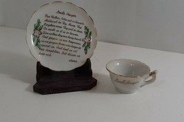 3” mini plate and cup “The Lords Prayer”. made in japan. plate has small chip - £2.56 GBP