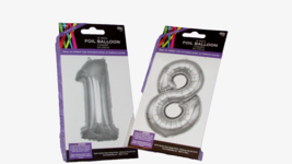 BROTHER SISTER DESIGN silver FOIL #1 or #8 BALLOON 13" (outsd party) - $1.40