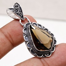 Green Amethyst Vintage Style Gemstone Handmade Pendant Jewelry 1.80" SA 2155 - £3.98 GBP