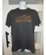 Vintage 90&#39;s Nike Gray Tag Graphic T-Shirt &quot;Just Do It&quot; Nike Air Shoe Si... - £15.31 GBP