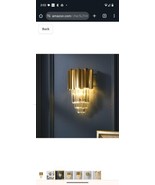 H XD GLOBAL Gold Base and Crystal Glass Wall Sconce Lamp Open Box New - $120.81 CAD