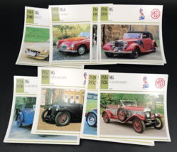 19 1990s Vintage MG British Atlas Editions Classic Cars Info Spec Cards ... - $9.49