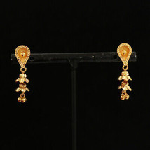 22K Hallmark Bright Gold 2.6cm nugget earrings Daughter In Law Gift Jewelry - £539.70 GBP