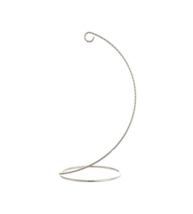 KURT ADLER 8&quot; TWISTED SILVER FINISH WIRE HOOK ORNAMENT DISPLAY STAND W11... - £10.10 GBP