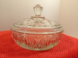 Vintage AVON Covered Lidded Clear Crystal Candy Serving Dish Container - £18.13 GBP