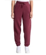 Puma Womens Jogger Red Pants Fleece Pockets Drawstring Logo Active Heavy... - $791.72 MXN