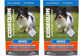 Cosequin Minis Max Strength Joint Health Supplement 45 soft chew Pack 2 ... - £22.61 GBP