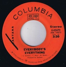 Santana Everybody&#39;s Everything 45 rpm Guajira Canadian Pressing - £3.90 GBP