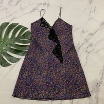 CC Courtney Vintage 90s Slip Nightie Lingerie Size S Purple Pink Floral ... - $22.76
