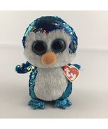 Ty Flippables Payton Penguin 6&quot; Plush Bean Bag Stuffed Animal Toy New wi... - $19.75