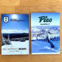 2022-23 PICO MOUNTAIN 2023-24 KILLINGTON Vermont Ski Trail Map Set of 2 Lot - £7.77 GBP