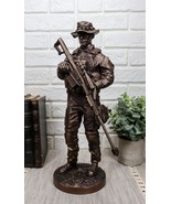 Large Modern Military Marine Sniper Soldier Statue 13&quot;Tall Marksman Task... - $109.40 CAD