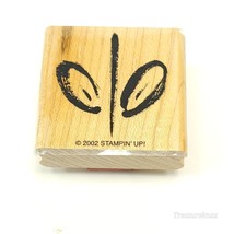 Delightful doodles 2002 - Flower Stem leafs - 1 3/4" Rubber Stamp  wood mounted - £1.57 GBP