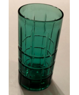 ANCHOR HOCKING Tartan Manchester Emerald Green Drinking Glass Tumbler 2 ... - $8.50