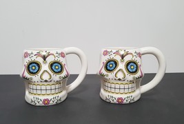 NEW RARE Design Imports Set of 2 Skull Mugs 12 OZ  - £34.51 GBP