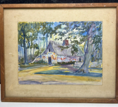 Ralph Fanning Watercolor Long Island New York Barn 1921 Signed Lower Right - £99.16 GBP