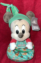 MICKEY MOUSE DISNEY BABIES HOLIDAY PLUSH 10&quot; NWT Gingerbread Blanket Pouch - £26.57 GBP