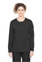 Healing hands purple label womens daisy 5 pocket scrub jacket Color Black - $25.00