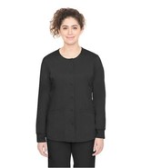 Healing hands purple label womens daisy 5 pocket scrub jacket Color Black - $34.04 CAD