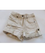 Janie and Jack ecru denim cuffed Shorts 3T EUC - $10.35