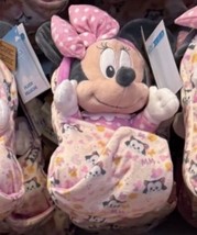 Disney Parks Disney Babies Baby Minnie Mouse Plush in Blanket New - $62.99