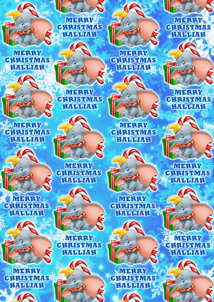 DISNEY DUMBO Personalised Christmas Gift Wrap - Disney Dumbo Wrapping Paper - $5.22