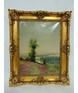 ANTIQUE ARTIST SIGNED LANDSCAPE OIL PAINTING ON CANVAS - £3,956.81 GBP