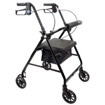 Dynarex DynaGo Quad Rollator, 6&quot; Wheels, Padded Seat, Backrest, Storage ... - $108.27