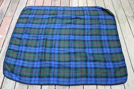 Vtg New Zealand Wool Tartan Plaid Picnic Blanket Zip Bag Import Specialists - £30.46 GBP