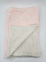 Cloud Island Baby Blanket Girl Pink White Coral Stripes Dashes Sherpa B71 - £14.88 GBP