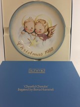 1988 "Cheerful Cherubs" Christmas Plate Inspired By Hummel Schmid West Germany - $9.65