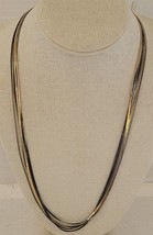 Vtg 23 1/2&quot; Long Trifari Goldtone/Silvertone Multi-Chain Necklace Jewelry - £7.12 GBP