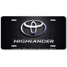Toyota Highlander Inspired Art on Mesh FLAT Aluminum Novelty License Tag... - $17.99