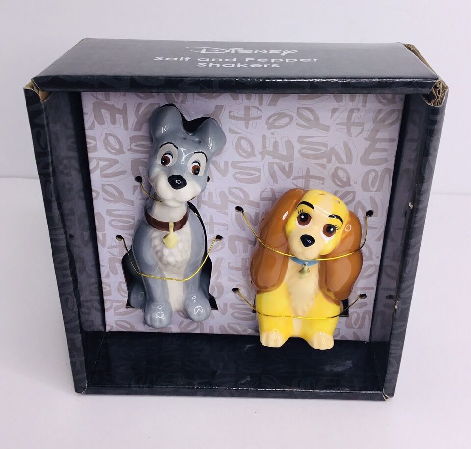 Primary image for Salt Pepper Shakers Set Disney Lady and The Tramp NEW