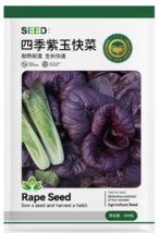 Purple Pak Choi Rape Seeds - 500 Seeds Easy To Grow Seed - £4.73 GBP