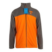 Columbia Men&#39;s Fleece Jacket Orange Grey CLG Flanker III ‎Tennessee Oran... - £26.03 GBP