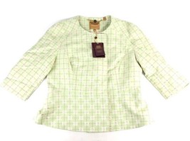 $475 Ted Baker RUTAT Geo Suit Jacket Pale Green Beige Size 5 US 12 Worki... - £67.18 GBP