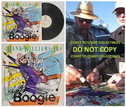 Hank Willams Jr signed Born to Boogie album vinyl record proof COA autographed - £311.38 GBP