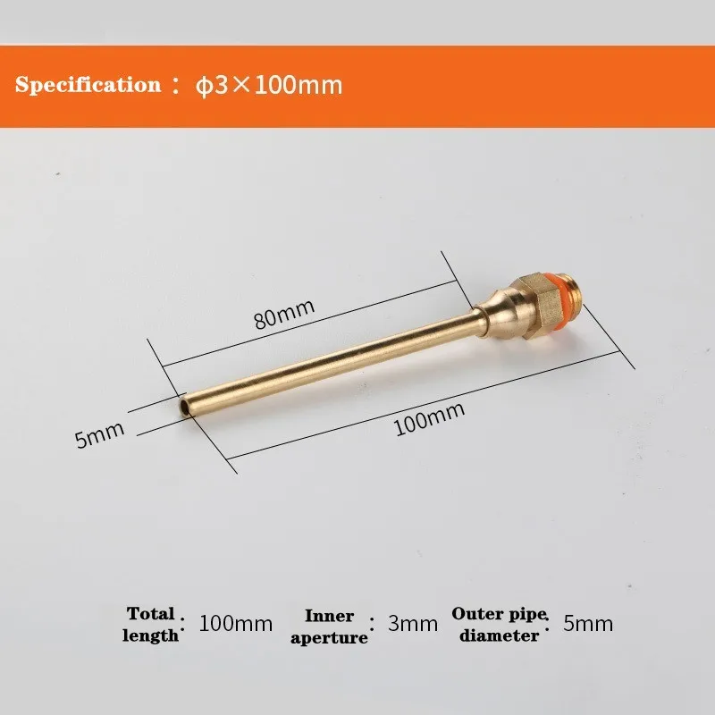 1Pcs Pure Copper Hot Melt Glue  Nozzle Long Short Small-bore Large Diameter Glue - £45.41 GBP