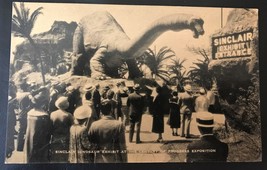 1934 Postcard - World&#39;s Fair Sinclair Dinosaur Exhibit  - £4.77 GBP