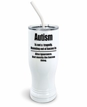 PixiDoodle Autism Not Tragedy Autism Awareness Insulated Coffee Mug Tumbler with - £26.98 GBP+