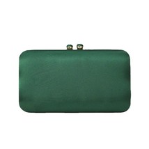 Fashion Imitation Silk Evening Bag Hard Box Clutch Women Elegant Rhinestone Cros - £54.53 GBP